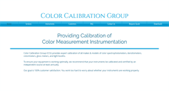 Desktop Screenshot of colorcalibrationgroup.com